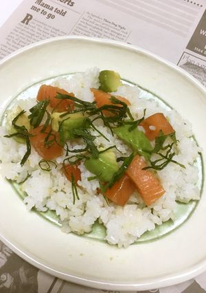 ノルウェーサーモンとアボカドのてこね寿司-レシピのメイン写真