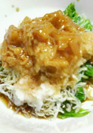 水菜、なめこ、じゃこのおろしポン酢-レシピのメイン写真