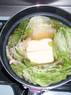白菜と豚バラ鍋豆腐入り-レシピのメイン写真