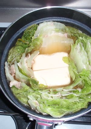 白菜と豚バラ鍋豆腐入り-レシピのメイン写真