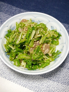 簡単!ぶりの漬けと水菜の中華サラダ-レシピのメイン写真