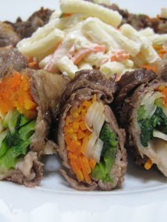 肉巻き野菜のにんにくソースかけ-レシピのメイン写真