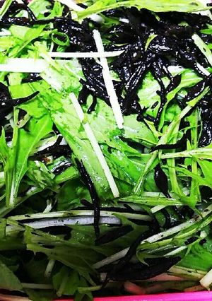 水菜とひじきの中華サラダ-レシピのメイン写真