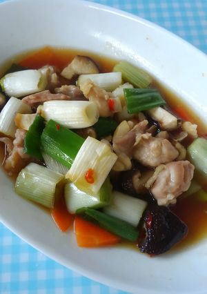チンするだけ！ぶっかけ！鶏肉のネギ煮♪-レシピのメイン写真
