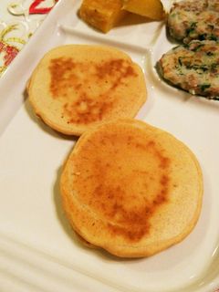 離乳食後期 米粉のバナナきな粉パンケーキ-レシピのメイン写真