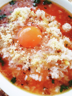 レンジで3分♪トマトリゾット風スープご飯-レシピのメイン写真