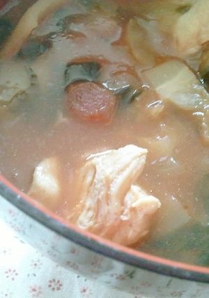 ささみトマト味噌汁-レシピのメイン写真