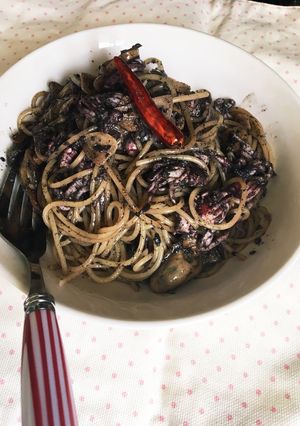 ゲソと牡蠣オイルのペペロンチーノ-レシピのメイン写真