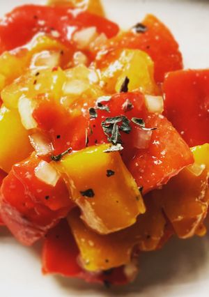 焼きパプリカの柿マリネ-レシピのメイン写真