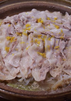 柚子の香りがたまらない！豚肉の蒸し鍋♪-レシピのメイン写真