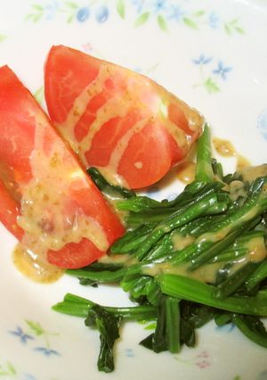 トマトとほうれん草のサラダ(=^・^=)-レシピのメイン写真