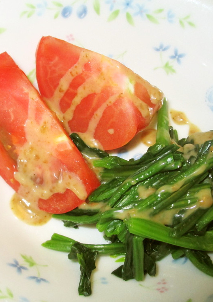トマトとほうれん草のサラダ(=^・^=)-レシピのメイン写真