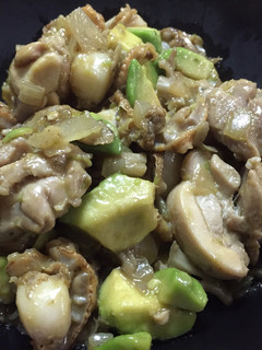 帆立とアボカド、鶏肉の醤油バター炒め-レシピのメイン写真