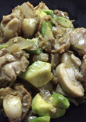 帆立とアボカド、鶏肉の醤油バター炒め-レシピのメイン写真