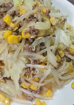 簡単キャベツともやしの味噌バター炒め-レシピのメイン写真