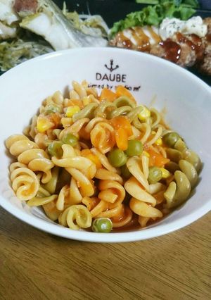 簡単☆包丁いらず！ミネストローネ風パスタ-レシピのメイン写真