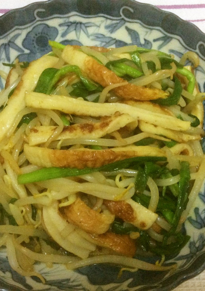 ちくわともやしとニラのカレー炒め-レシピのメイン写真