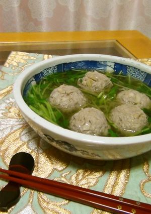 挽肉れんこん団子のスープ☆エスニック風味-レシピのメイン写真