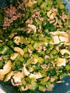 大根葉とひき肉のごま油炒め-レシピのメイン写真