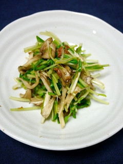 簡単!舞茸と水菜の梅醤油和え-レシピのメイン写真