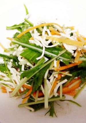 豆腐干絲と水菜とにんじんのサラダ-レシピのメイン写真