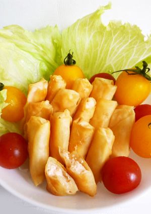 豆腐と明太子のシュウマイの皮包み揚げ-レシピのメイン写真