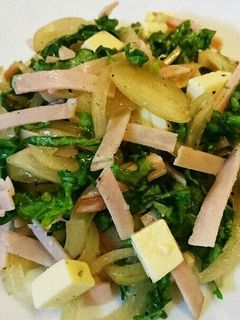 ハムとレタスの醤油酢玉ねぎマリネ-レシピのメイン写真