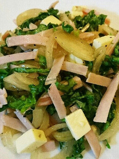 ハムとレタスの醤油酢玉ねぎマリネ-レシピのメイン写真