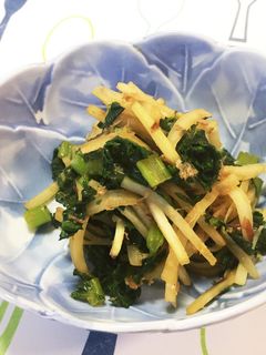 節約レシピ 大根の葉と皮のおかか炒め-レシピのメイン写真