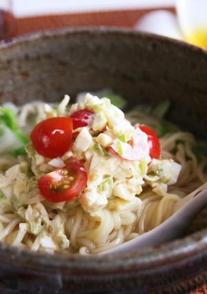 たっぷり白菜とネギのタルタルラーメン♪-レシピのメイン写真