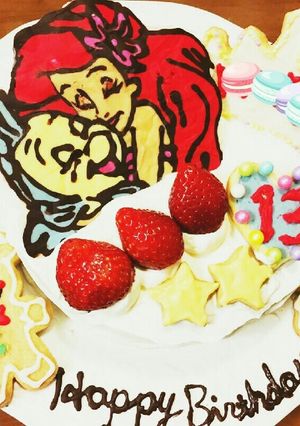 アリエルのデコチョコ誕生日ケーキ　13歳-レシピのメイン写真