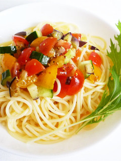 夏野菜の冷製パスタ-レシピのメイン写真