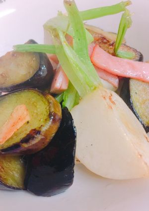 かぶとナスのにんにく炒め-レシピのメイン写真