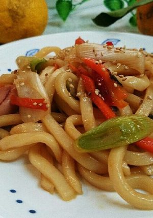 *ゆず香る♪ネギたっぷり焼きうどん*-レシピのメイン写真