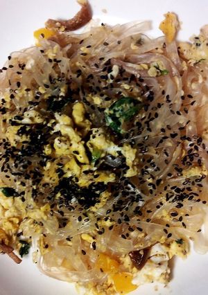 乾燥春雨と卵の焼きそば風-レシピのメイン写真