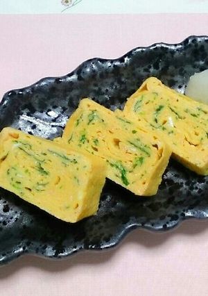 明太子と三つ葉の卵焼き～お弁当にも～-レシピのメイン写真