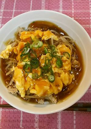 節約レシピ★もやし玉子あんかけ丼-レシピのメイン写真
