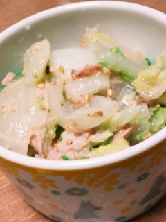 ツナと白菜のゆずぽんシャキシャキサラダ-レシピのメイン写真