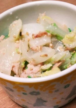 ツナと白菜のゆずぽんシャキシャキサラダ-レシピのメイン写真