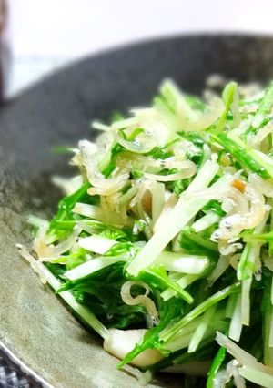 じゃこと水菜、しめじのさっと炒め-レシピのメイン写真