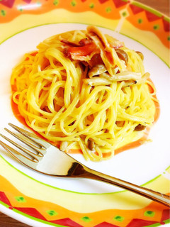 簡単♪ホッキ貝とキノコのクリームパスタ-レシピのメイン写真
