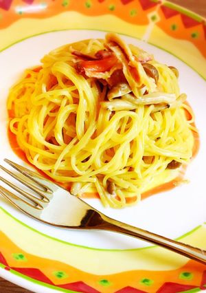 簡単♪ホッキ貝とキノコのクリームパスタ-レシピのメイン写真