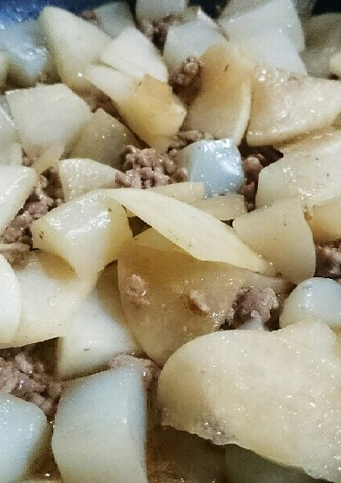 大根とこんにゃくとひき肉の炒め物-レシピのメイン写真