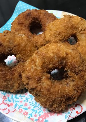 簡単！玉ねぎの肉巻きドーナツ揚げ★-レシピのメイン写真