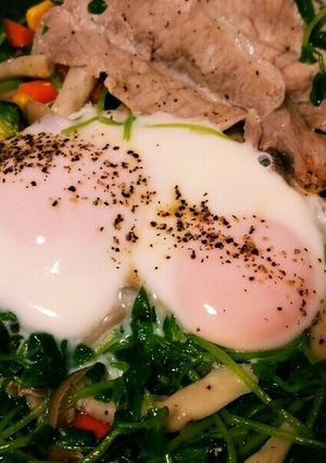 豚肉・豆苗のバター炒め-レシピのメイン写真