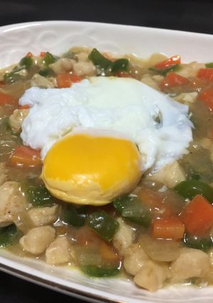 ＊ポーチドエッグの野菜あんかけ＊-レシピのメイン写真