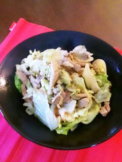 レタスともち豚のオイスターソース炒め♪-レシピのメイン写真