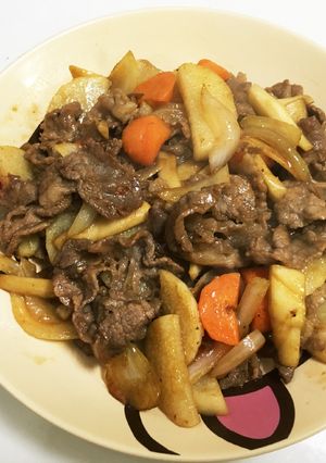 たっぷりきのこと牛肉の甘辛炒め-レシピのメイン写真