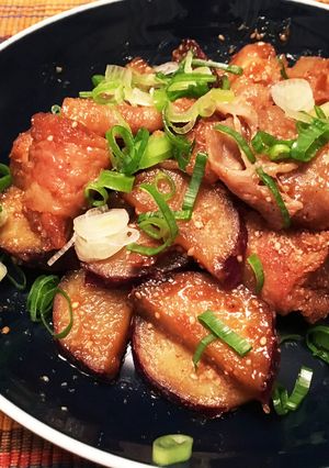 ちょっとヘルシー♡豚バラさつまいも炒め-レシピのメイン写真