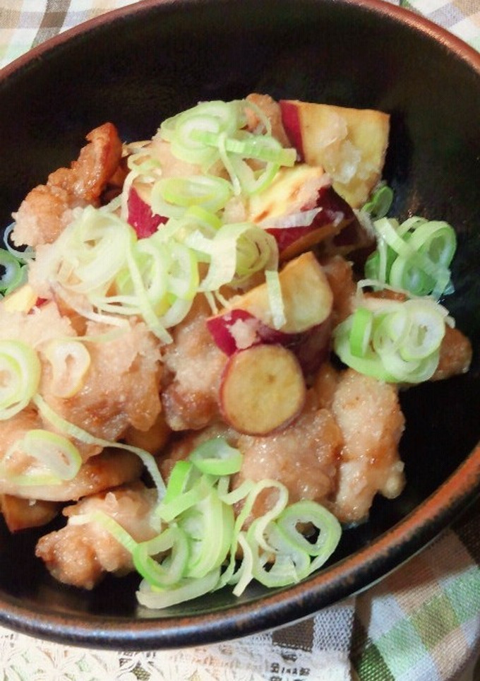 揚げ鶏と サツマイモ のおろし和え-レシピのメイン写真